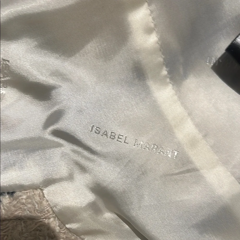 ISABEL MARANT Plaid Women's Jacket in Cream and Black SIZE 36 - Picture 10 of 16
